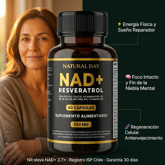 NAD + RESVERATROL - Fórmula Antiedad